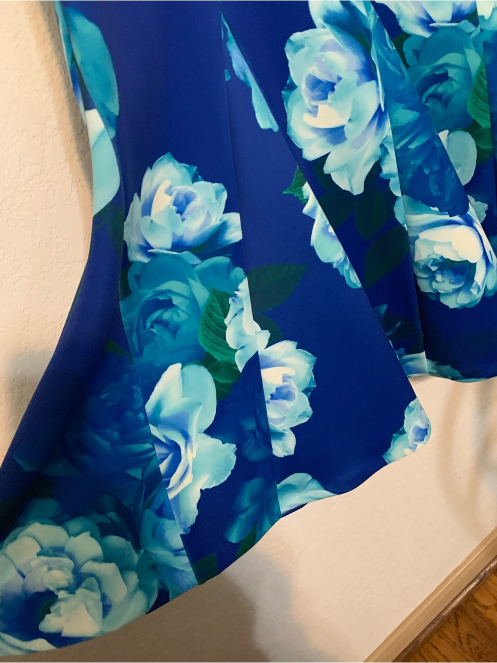 Calvin Klein Blue Floral Sleeveless A-Line Dress - Picture 7 of 9
